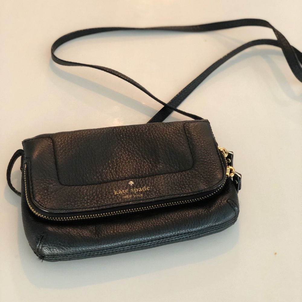 Kate Spade genuine leather black crossbody
